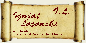 Ignjat Lazanski vizit kartica